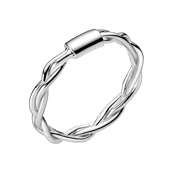 Flettet Ring i Sølv - Kun str. 56