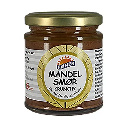 Mandelsmør crunchy glutenfri Øko. - 170 gram