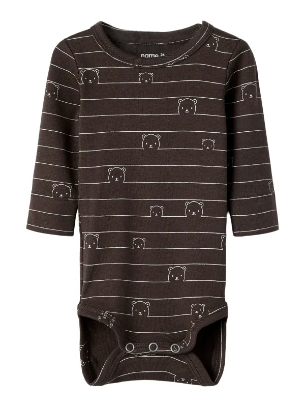 Name It Nalas - LS XSL Body - Chocolate Brown - 50 cm