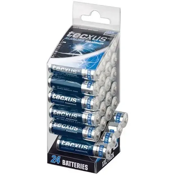 Tecxus Alkaline type AA Standardbatterier. 24 stk.