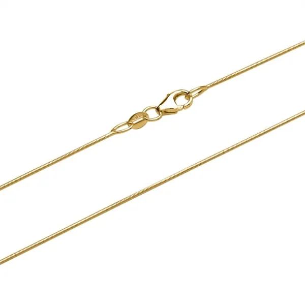 Slange halskæde i 14 kt. Guld - 0,9 mm og 38 cm.
