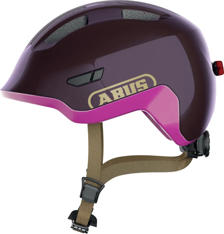Abus Smiley 3.0 ACE m. LED lys - Lilla/Lyserød (DK)