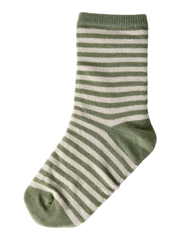 Lil Atelier - Rossa Dir Strømper - Moss Gray / Cypress - 19/21