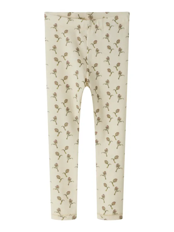Lil Atelier Gayo - Sag Slim Leggings - Turtledove / Artichoke - 92 cm