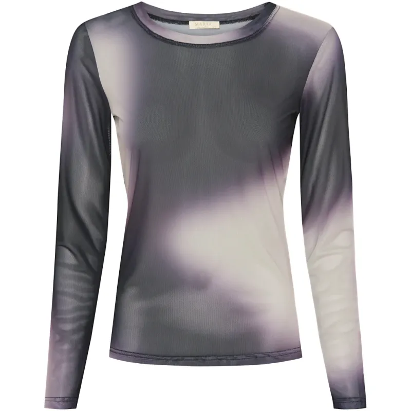 Marta Du Chateau dame bluse mesh MdcNina 120 - Print22
