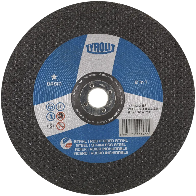 Skrubskive Basic 27C ø178×8 A30Q-BF