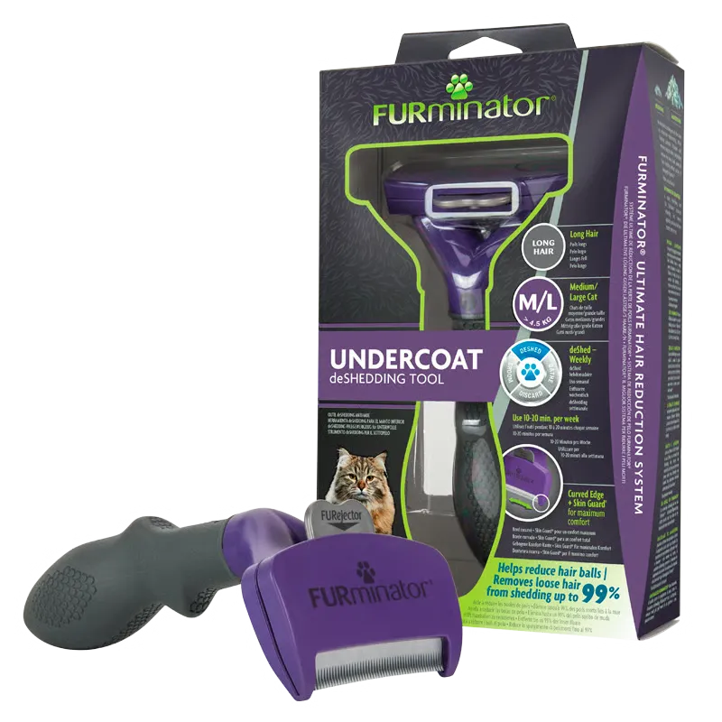 FURminator Deshedding Børste Til Store Katte Langt Pels (1 stk)