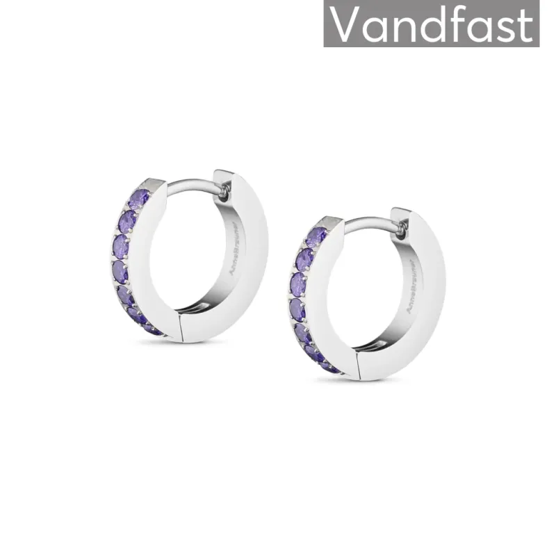 ANNEBRAUNER Creole Line Violet Øreringe