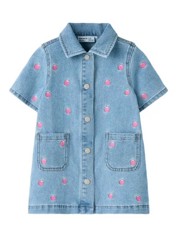 Name It Laila Denim Kjole - Light Blue Denim - 92