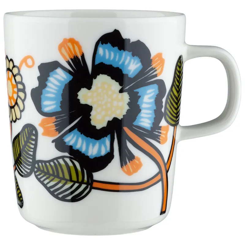 Marimekko Tiara krus 2,5 dl, hvid/grøn/orange