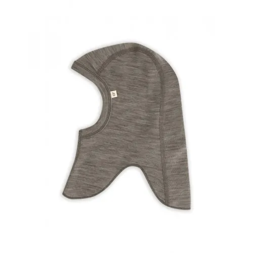 Elefanthue I 100% Økologisk Merino Uld Til Baby Og Børn, Tyk Kvalitet - 2 Lag Stof 50/56 Light Brown Melange