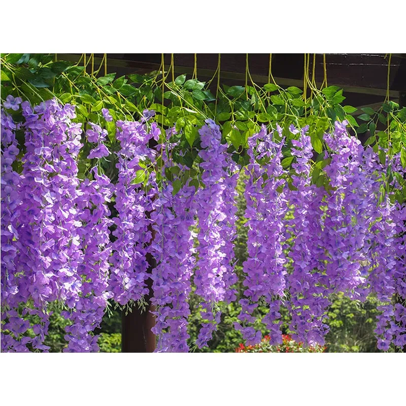 Kunstig Blåregn 110 cm  -  Wisteria Blomst til Bryllup & Dekoration  -  Lilla