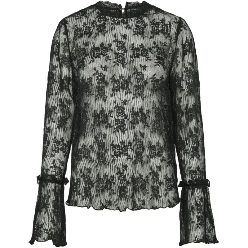 PIECES dame top PCSEMMA - Black