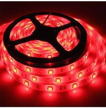 UDSALG - 5 meter RØD, 12 volt, 24 watt, P20, 300 LED, Led strip - Dinled - LED STRIP
