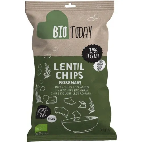 Linsechips med rosmarin Øko. 75 gram