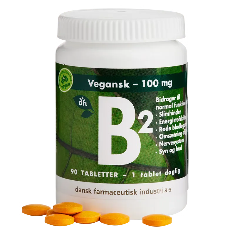 Grønne Vitaminer DFI B2 100 mg (90 tabl)
