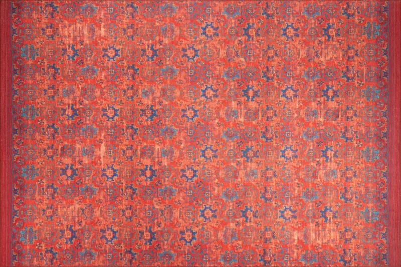 TEPPI Dorian gulvtæppe, m. mønster, rektangulær - multifarvet polyester (230x330)