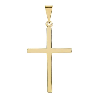 Vedhæng i 8 kt. Guld med Stav Kors 32 x 22 mm