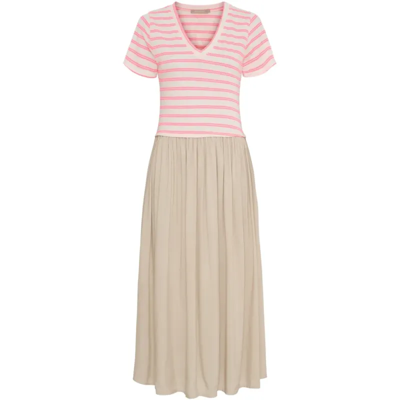 Marta du Chateau dame kjole MdcIngfrid 7334 - Beige/Pink