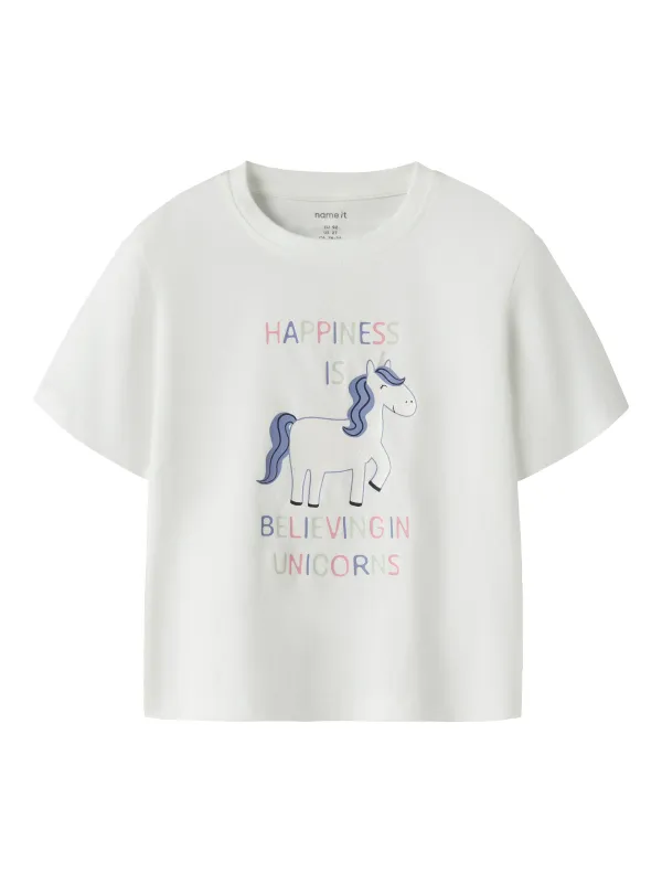 Name It Velda - SS Top - Bright White - 92 cm