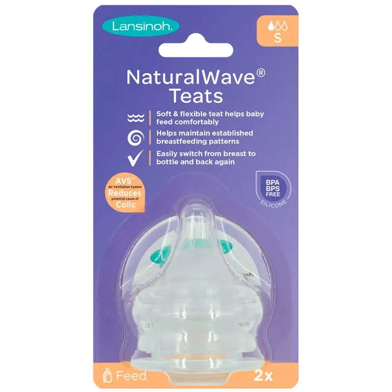 Lansinoh Naturalwave Flaskesut Slow Flow (2 stk)