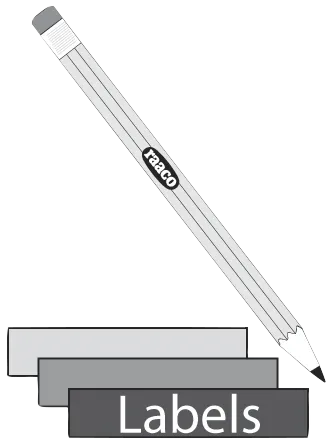 Etiket t/lagerks.10×125 hvid ps/16
