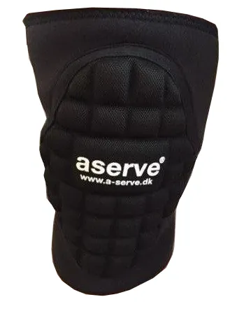 Aserve Sort Knæbeskytter m. Pude (XX-large)