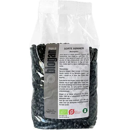 Sorte bønner Øko. - 1 kg.