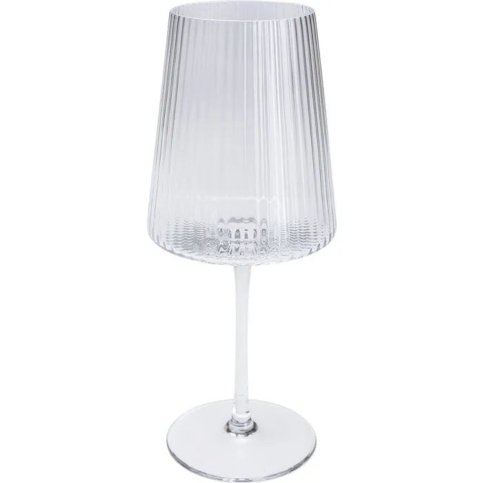 KARE DESIGN Riffle rødvinglas, m. riller - klar glas (H:25)