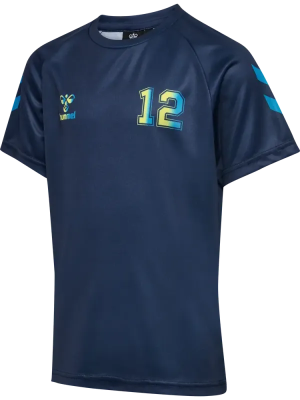 Shimmer T-Shirt - Dress blues/limeade - 110