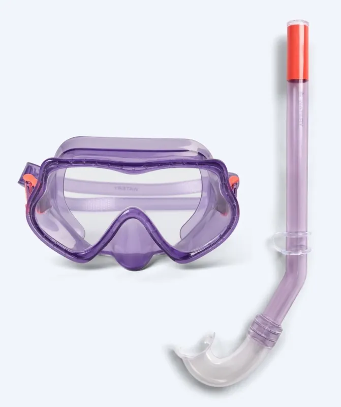 Watery Combo snorkelsæt til børn (4-10) - Winslet - Lilla - Snorkelsæt til børn (4-16 år)