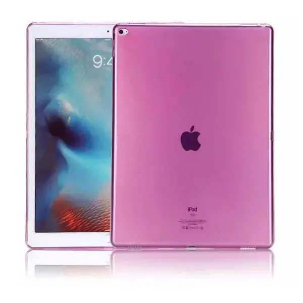 iPad Pro 12,9" fleksibelt TPU cover. Lyserød.