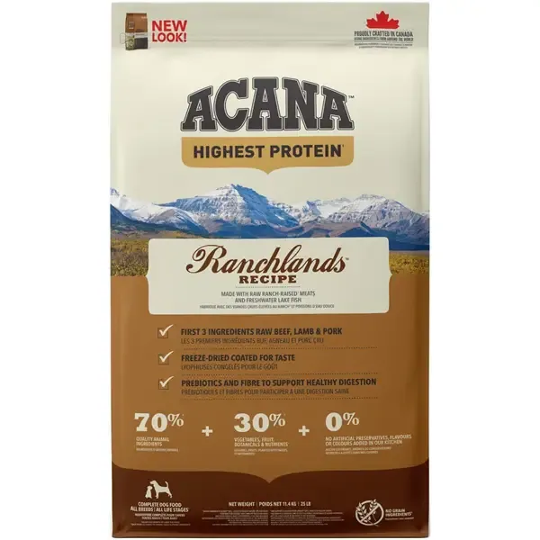 Acana Ranchlands hundefoder, 11.4 kg