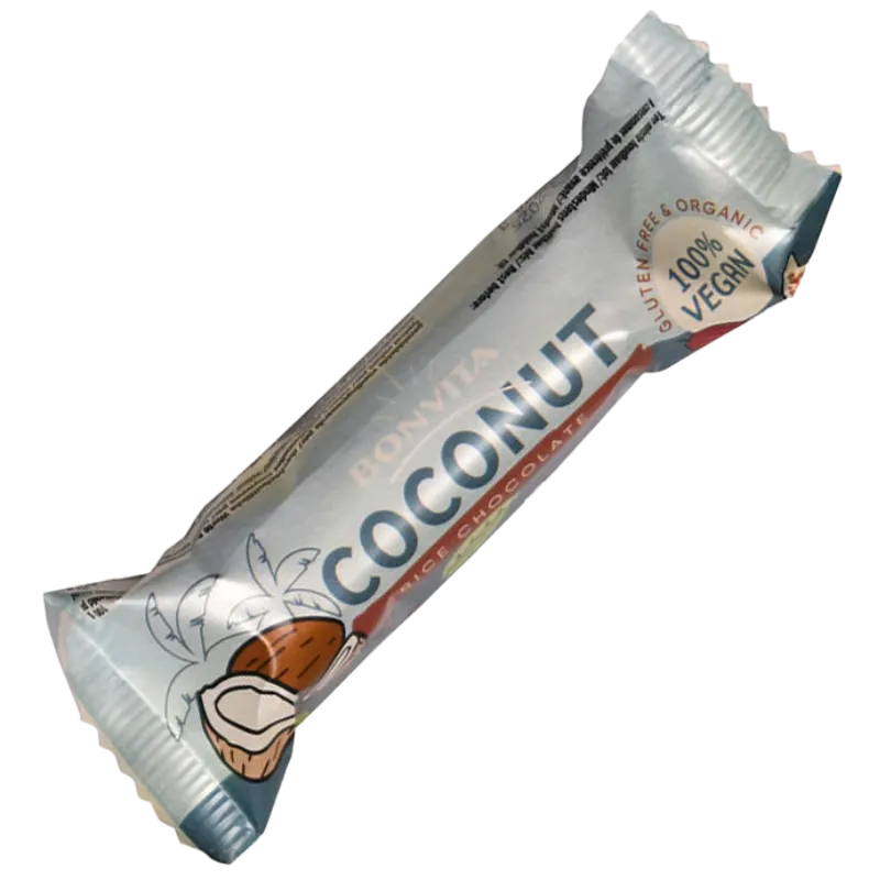 Kokosbar m. rismælk chokoladeovertræk Ø (40 gr)