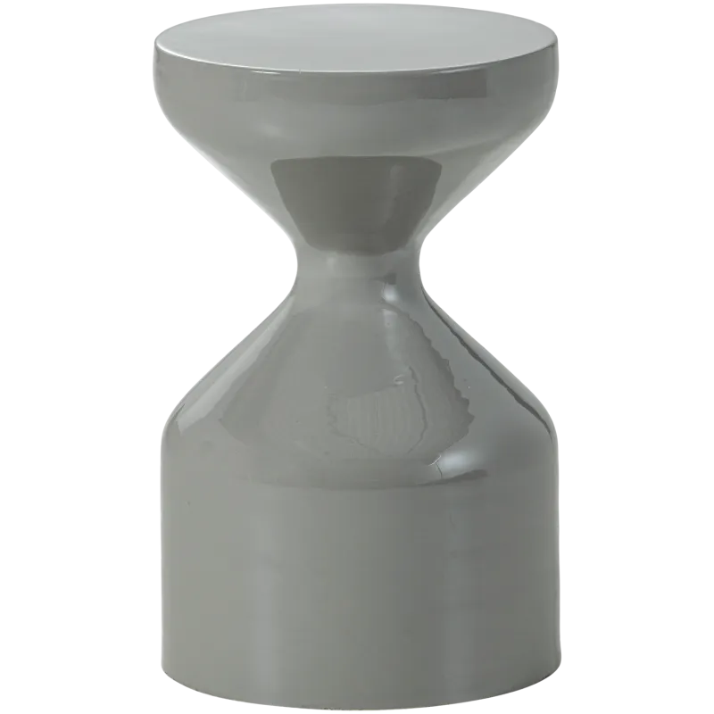 WOOOD Floyd  sidebord, rund - lysegrå metal (Ø30)