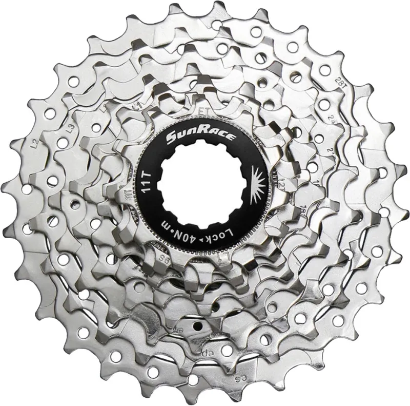 Sunrace CSR91 Kassette 9 speed 11-25T Road Nikkel