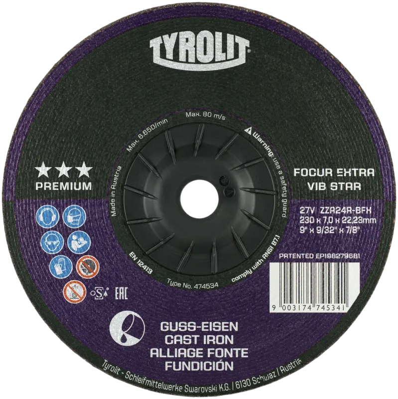 Skrubskive Premium 27FV ø178×7 ZA24N-BFX