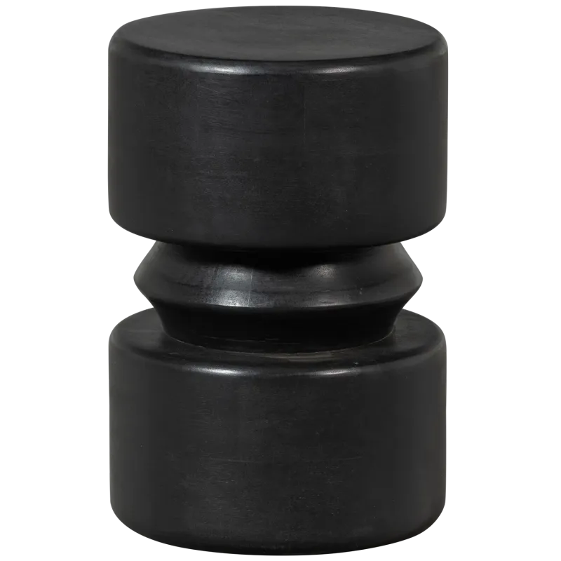 WOOOD Tuve sidebord, rund - brun/sort MDF (Ø30)