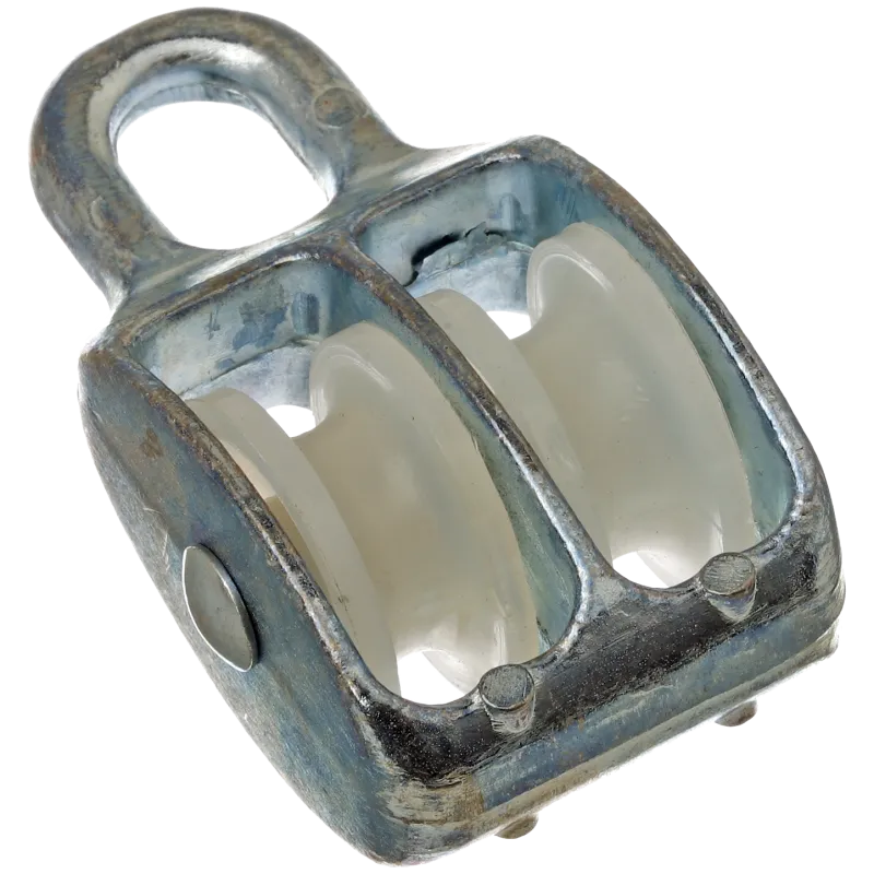 Taljeblok galvaniseret m/2 hjul 9×40mm