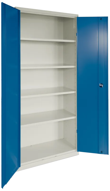 Materialeskab MS-1 m/4 malede hylder, D=445mm
