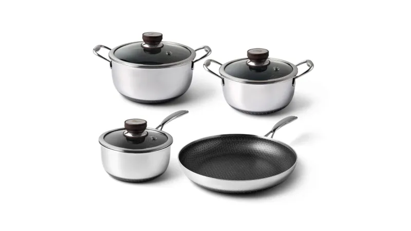 Fusion Non-stick Sæt m/ 3 Gryder + 1 stk. 24 cm Stegepande