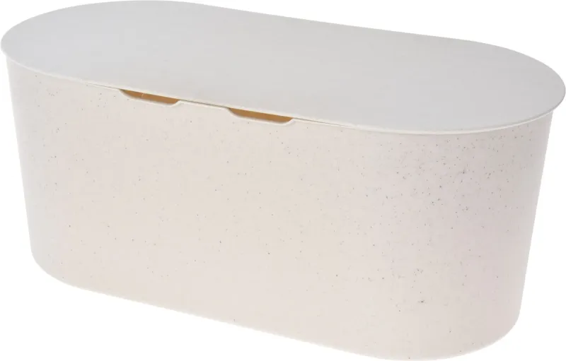 Brødboks m. låg, creme, L39 cm