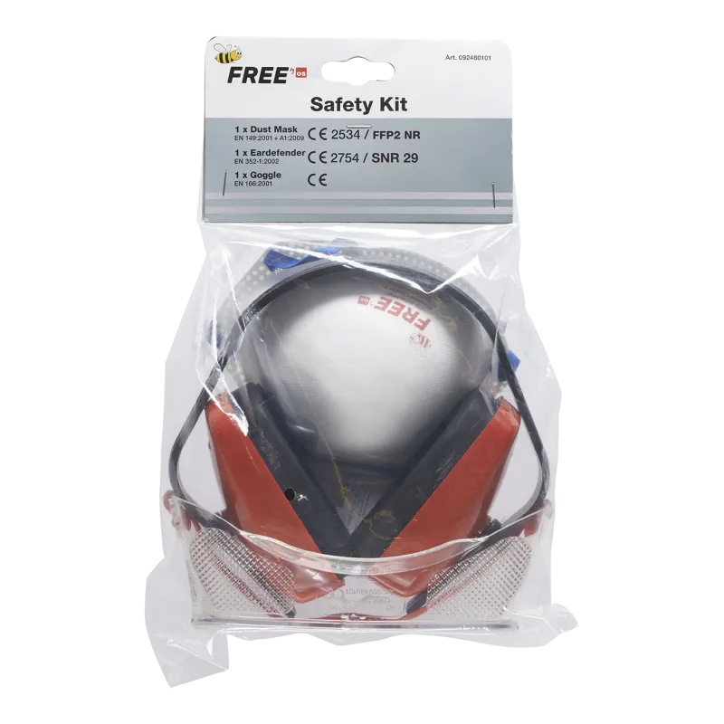 Sikkerhedssæt (høreværn/goggle/maske)