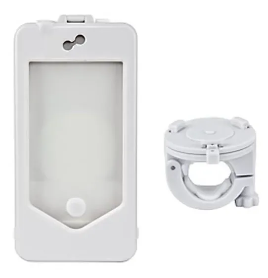 Vandtæt cykelholder / styrholder til iPhone 5/5S. Hvid.