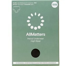 AllMatters Menstruationstrusse High Waist Underwear Light/Moderate XXS