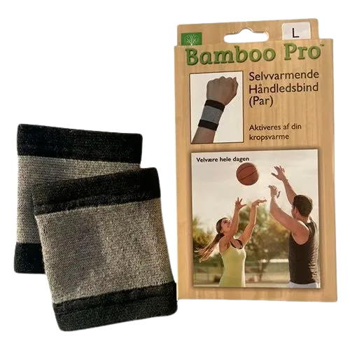 Bamboo Pro Håndledsbind selvvarmende Large (2 stk)