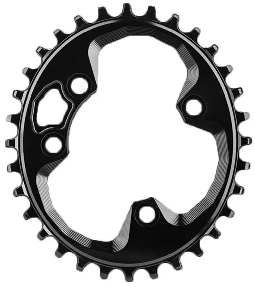 AbsoluteBlack Chainring Singlespeed 34T Ø76 mm - (1x10/11/12) Oval  - Sort