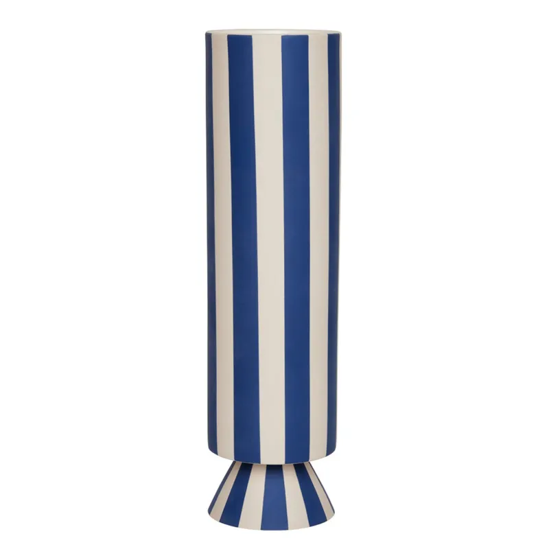 Oyoy living design Toppu vase 31 cm, hvid/blå