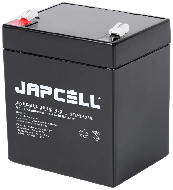 Japcell blybatteri JC12-4.5 AGM, 12V/4,5Ah