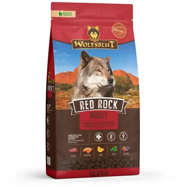 WolfsBlut Red Rock Adult hundefoder, 12.5 kg